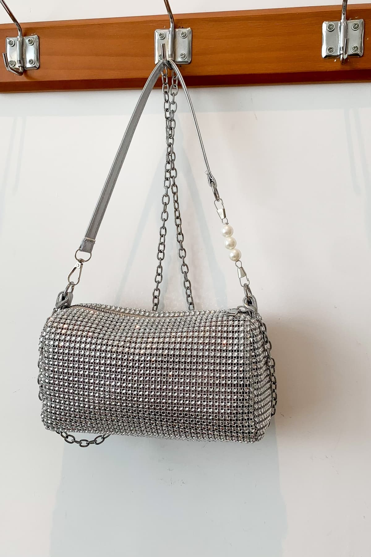 Openwork Crossbody Bag with Removable Strap