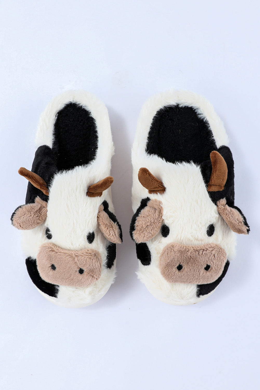 White Cartoon Animal Plush Slippers