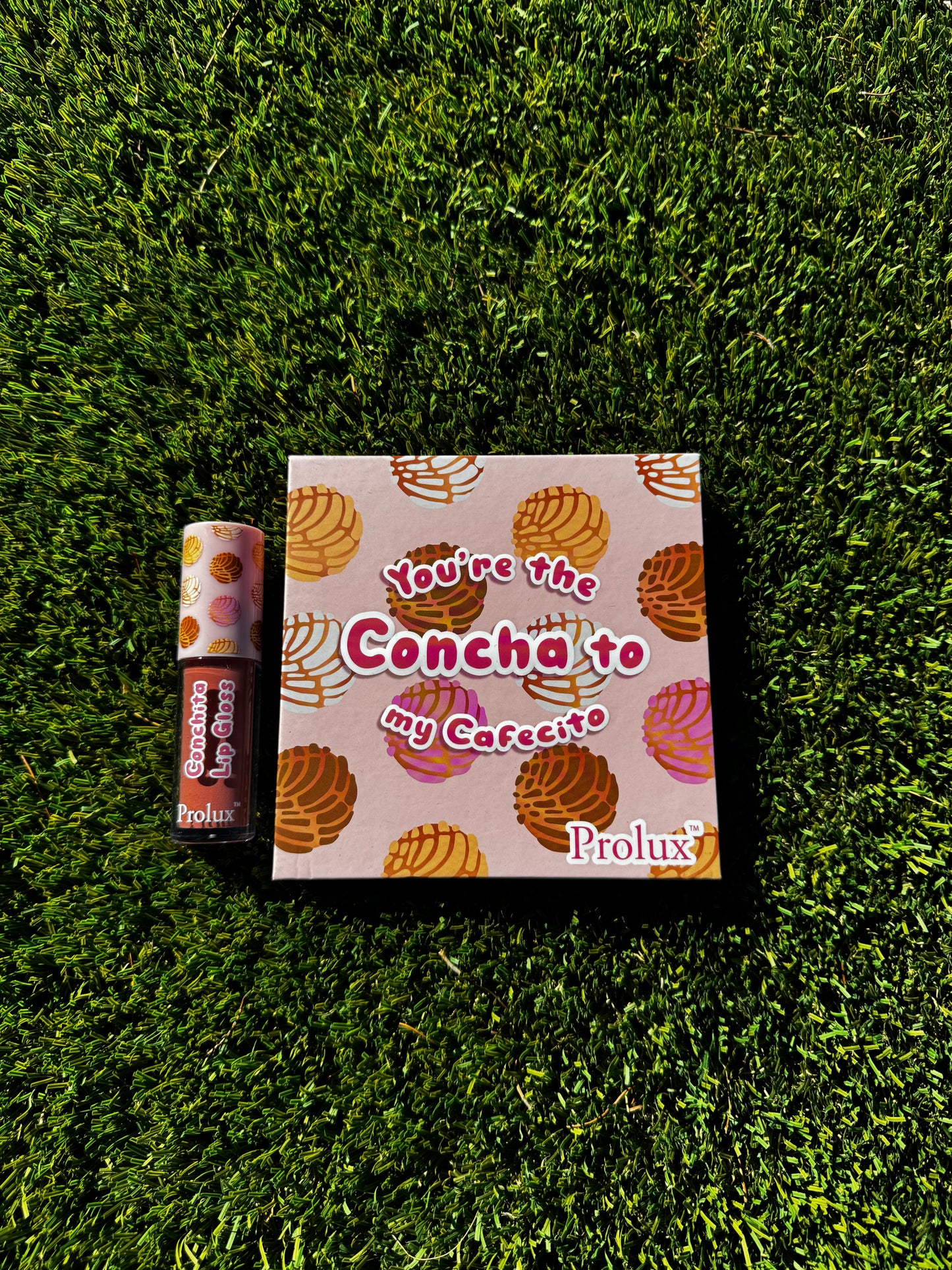 Makeup palette and lip gloss of conchita