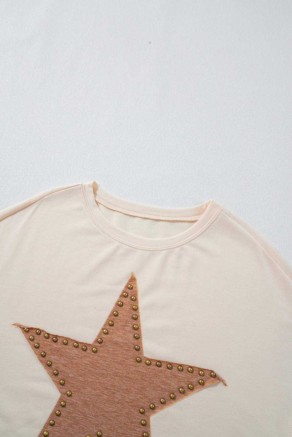 Black Studded Star Graphic Oversized Top