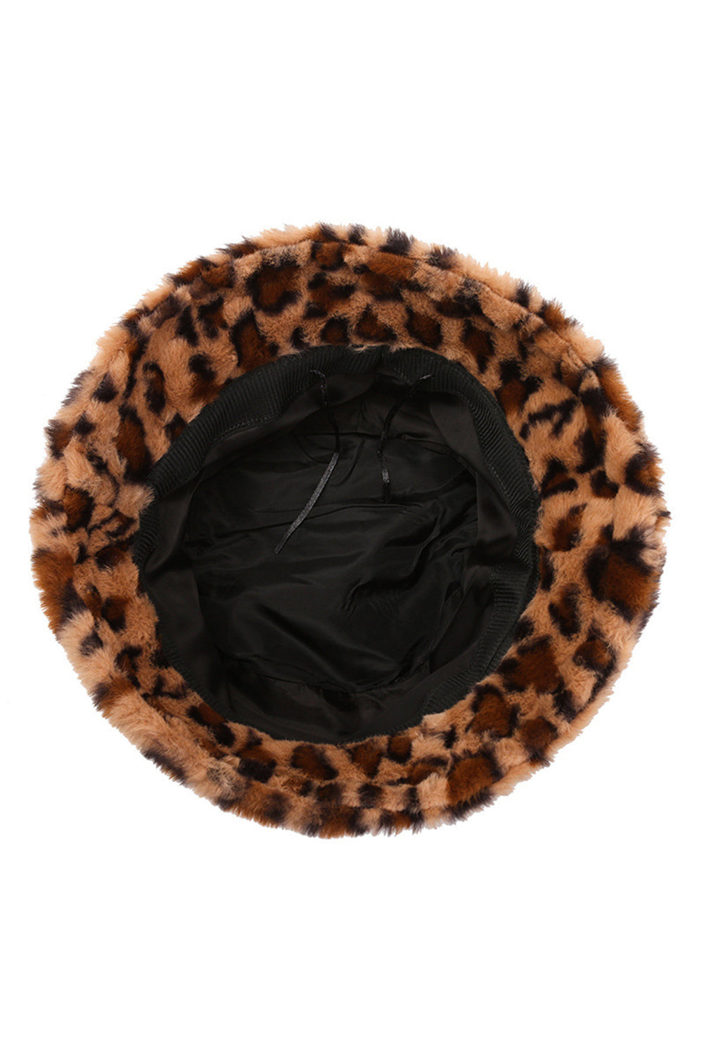 Thai Curry Leopard Plush Wide Brim Winter Fisherman Hat