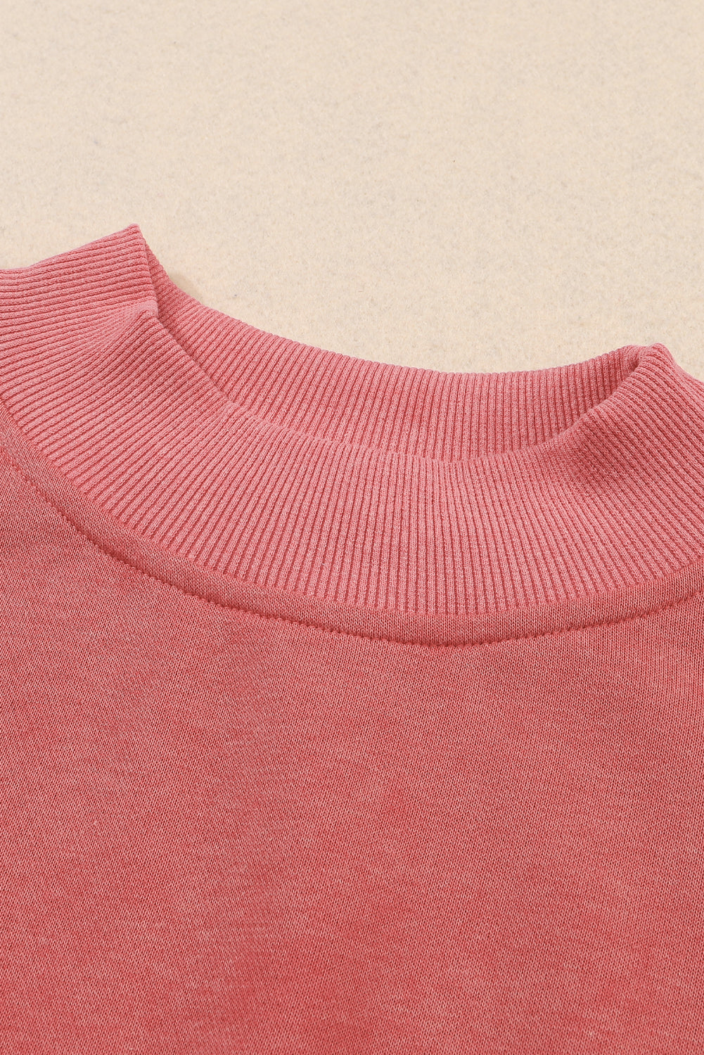 Blue Plain Drop Shoulder Crew Neck Pullover Sweatshirt