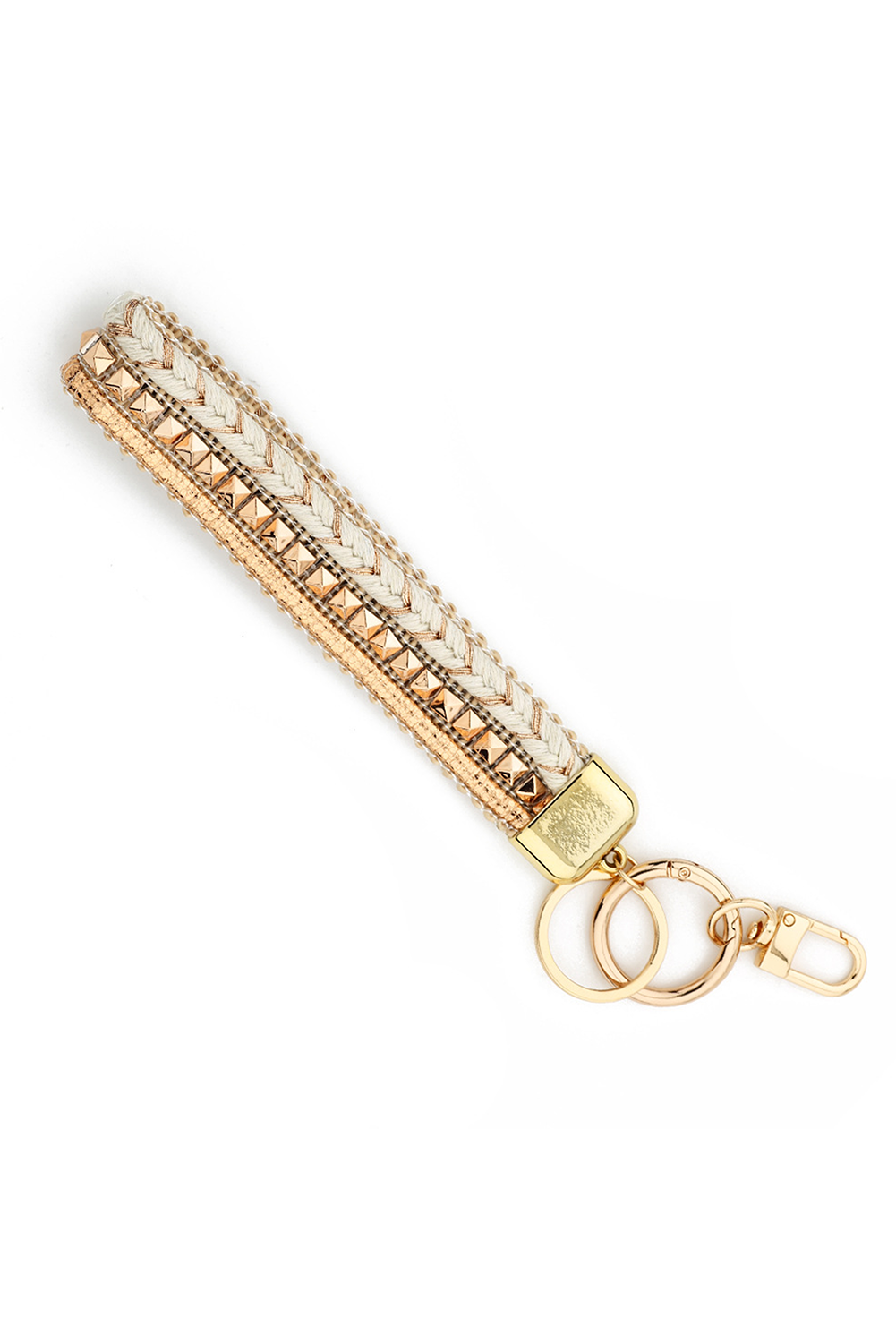 Gold Wave Pattern Wristband Keychain