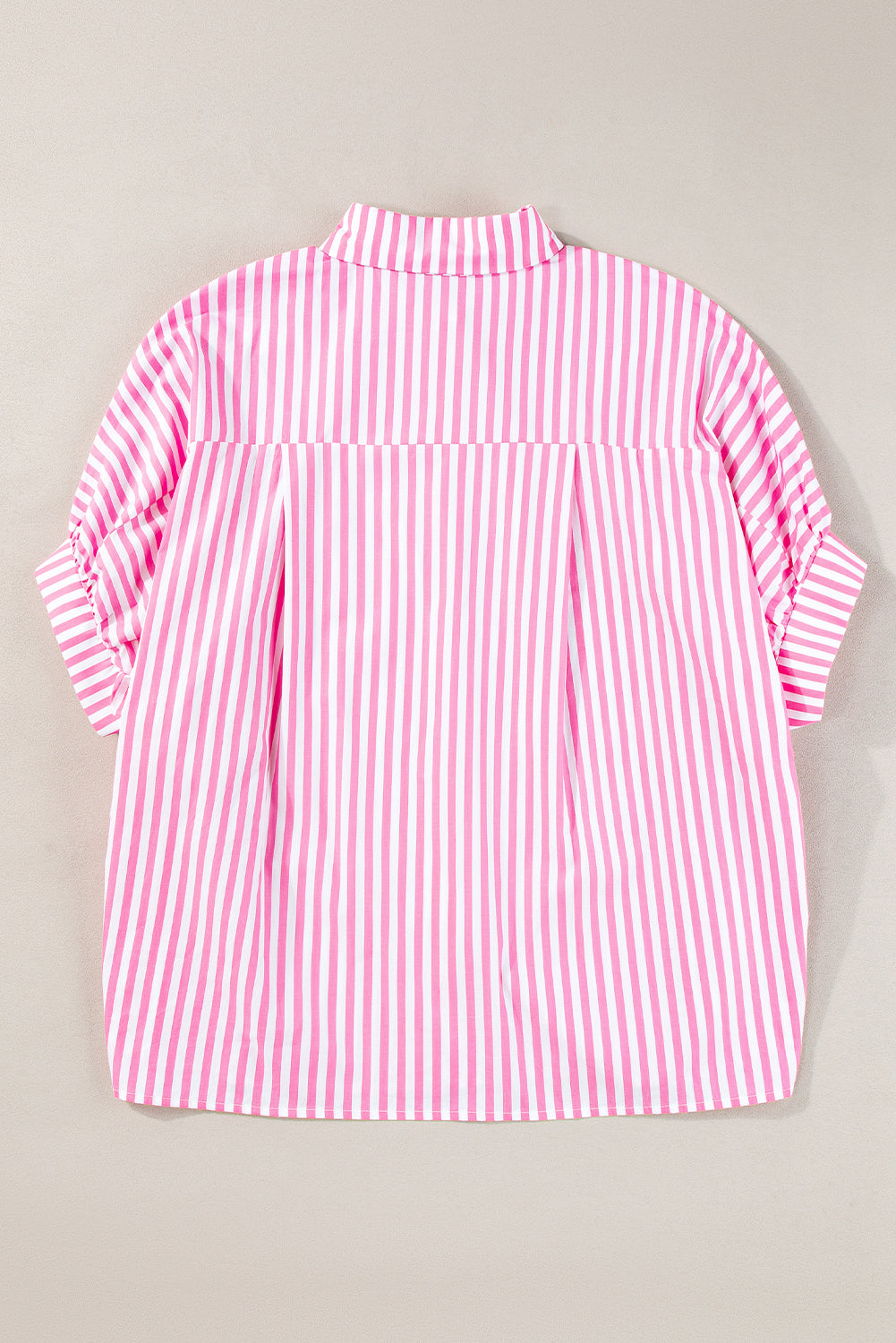 Sky Blue Stripe Dolman Sleeve Oversized Blouse